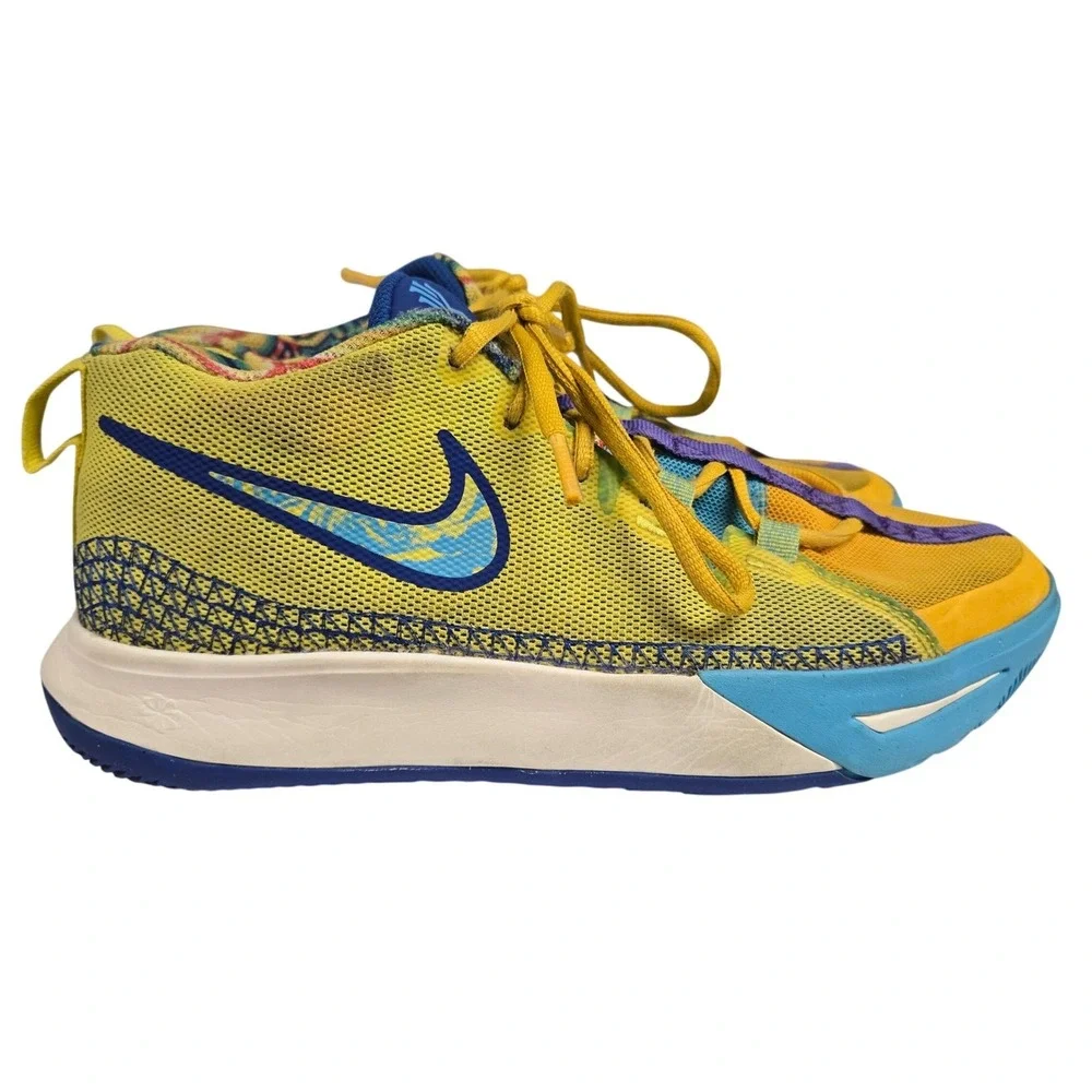 Nike Kyrie Flytrap 6 Kids Basketball Shoes Size Y7 Citron Tint Blue DQ8094-700